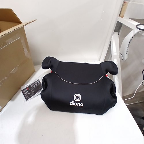 DIONO SOLANA NO LATCH SINGLE BACKLESS BOOSTER CAR SEAT WITH CUP HOLDERS- 40LBS-120LBS - BLACK (MODEL: 32050-NA-01) image 3