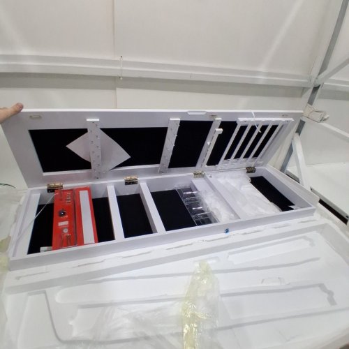 BECKO LED MIRROR JEWELRY CABINET WALL/DOOR MOUNTED WITH LOCKABLE ORGANIZER - 47" - WHITE - (MODEL: ‎SSG003) image 4