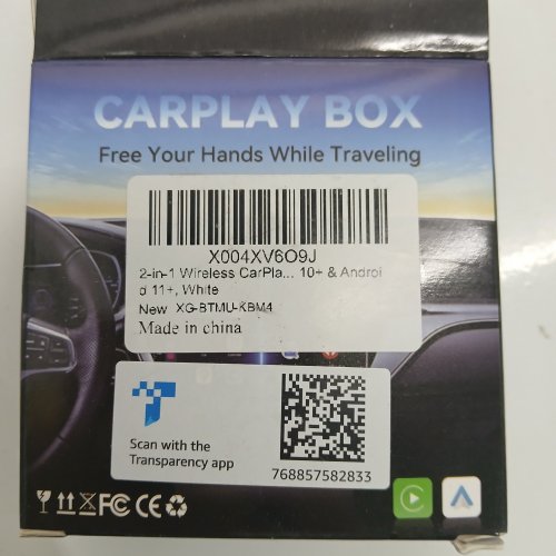 2-IN-1 WIRELESS CARPLAY ADAPTER FOR ANDROID & IOS - USB/USB-C - WHITE image 2