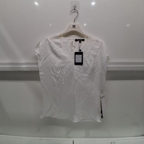 WOMEN'S BARILOCHE LACE-TRIM BLOUSE - SMALL / MEDIUM - OFF-WHITE (STYLE : BUDAPEST) image 2
