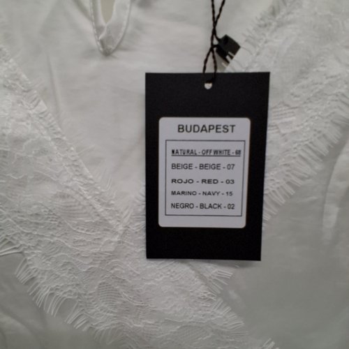 WOMEN'S BARILOCHE LACE-TRIM BLOUSE - SMALL / MEDIUM - OFF-WHITE (STYLE : BUDAPEST) image 5