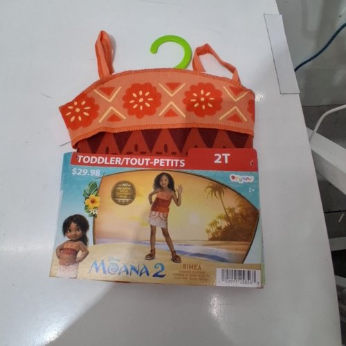 TODDLER DISGUISE MOANA 2 SIMEA COSTUME - 2T - ORANGE (STYLE: 171089S) image 2