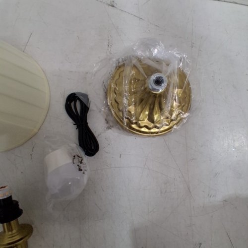 PUSU CORDLESS RECHARGEABLE TABLE LAMP WITH FABRIC SHADE - 3 DIMMABLE LEVELS - 4000 MAH - GOLD image 3