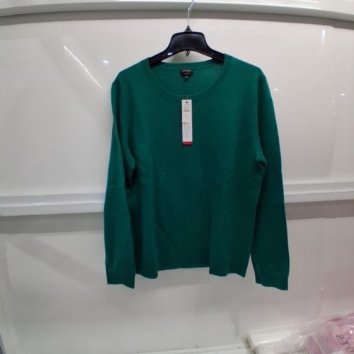 WOMEN'S TALBOTS CASHMERE CREW NECK SWEATSHIRT - EXTRA LARGE - GREEN image 2