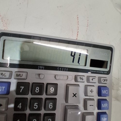 OSALO LIGHT TOUCH CALCULATOR WITH 12 DIGITS, EXTRA LARGE DISPLAY, SOLAR AND BATTERY OPERATED- LIGHT BLUE (MODEL: OS-2135 MAX) image 2