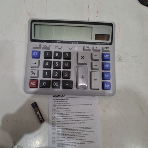 OSALO LIGHT TOUCH CALCULATOR WITH 12 DIGITS, EXTRA LARGE DISPLAY, SOLAR AND BATTERY OPERATED- LIGHT BLUE (MODEL: OS-2135 MAX) image 3