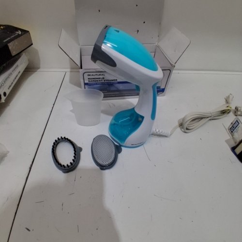 4PC BEAUTURAL HANDHELD CLOTHING STEAMER - 1200W - AQUA/WHITE (MODEL: 722NA-0001) image 3