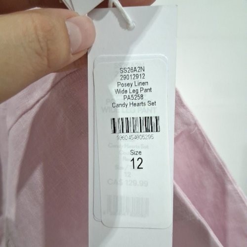 WOMEN'S ever new POSEY LINEN WIDE LEG PANTS - 12 - PINK (STYLE: PA5258) image 3