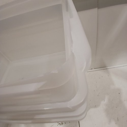 4PK IRIS USA PLASTIC STORAGE BIN TOTE - 33L - CLEAR (MODEL: FB-21E/FB-21EE) image 3