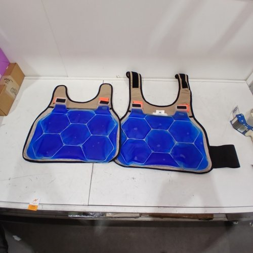 CHILL-ITS STANDARD PHASE CHANGE COOLING VEST WITH HONEYCOMB DESIGN RECHARGEABLE PACKS - LARGE/EXTRA LARGE - KHAKI (MODEL: 6230) image 2