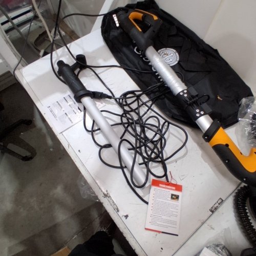 GIOVENTU DRYWALL SANDER WITH VACUUM, VARIABLE SPEEDS FROM 900RPM-1800RPM - BLACK/YELLOW (MODEL: SZL-225V-2) image 6