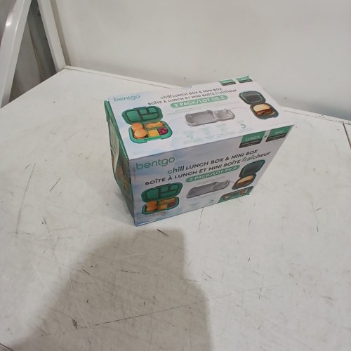2PC BENTGO CHILL LUNCH BOX AND MINI BOX CONTAINERS WITH ICE PACKS - GREEN/GREY (MODEL: 1997883) image 6
