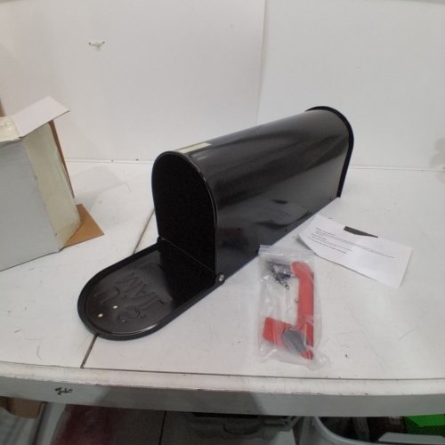 RAINHOL METAL MAILBOXES FOR OUTSIDE POST-MOUNT - 20"X8.7"X6.7" - BLACK (MODEL: Y84-1401-01) image 2