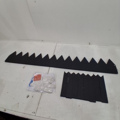 6PK STEEL RUST-RESISTANT BENDABLE GARDEN EDGING BORDER - 40" X 6" - BLACK (MODEL: ZY-40X6-6BLACK) image 3