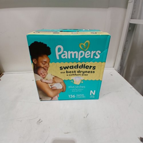 136PK PAMPERS SWADDLERS DISPOSABLE BABY DIAPERS - NEWBORN SIZE image 2
