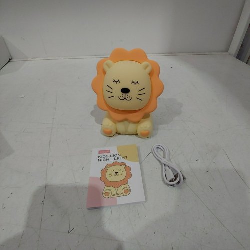 KIDS LION SOFT SILICONE RECHARGEABLE NIGHT LIGHT - ORANGE image 3