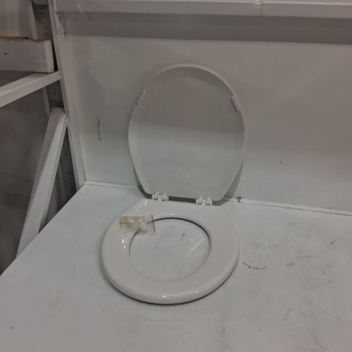 ROUND TOILET SEAT -15" - WHITE (MODEL: DSR-S-PLAIN/TAB) image 2