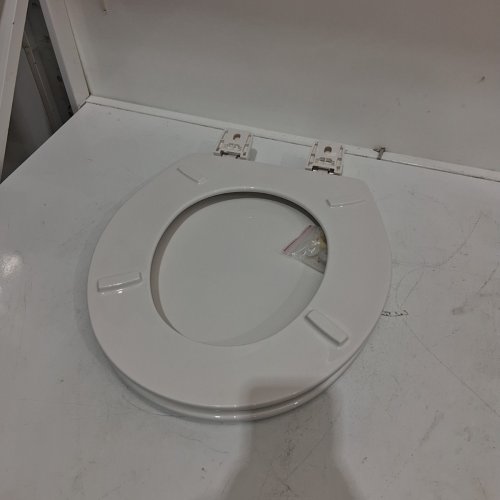 ROUND TOILET SEAT -15" - WHITE (MODEL: DSR-S-PLAIN/TAB) image 4