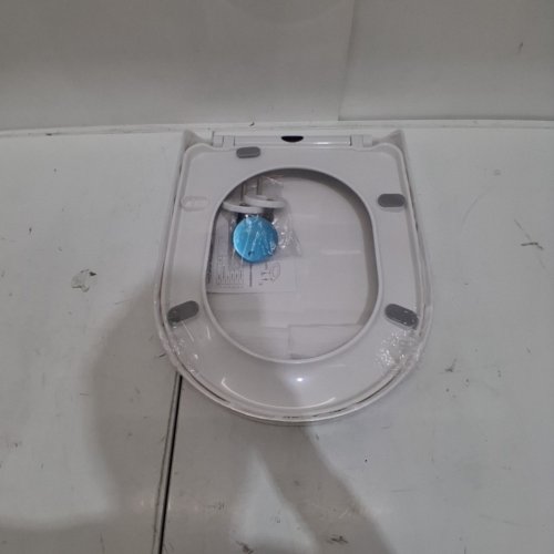 SADALAK D SHAPED ELONGATED TOILET SEAT WITH SLOW CLOSE - WHITE (MODEL: GD-D015) image 3