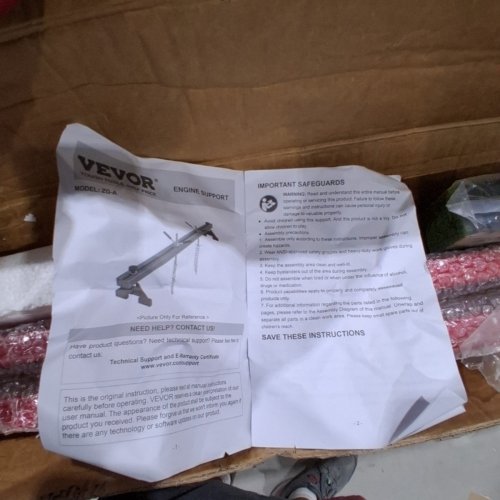 VEVOR ENGINE SUPPORT BAR TRANSVERSE HOIST 2 POINT LIFT HOLDER HOIST DUAL HOOKS - 1100LBS CAPACITY - 59" - RED - (MODEL:FDJZCG1100LBSJTOPV0) image 4