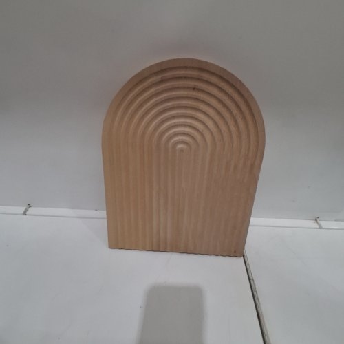 WOOD DECORATIVE ARCH PIECE - 12" X 9.25" - WOOD GRAIN/BEIGE image 2
