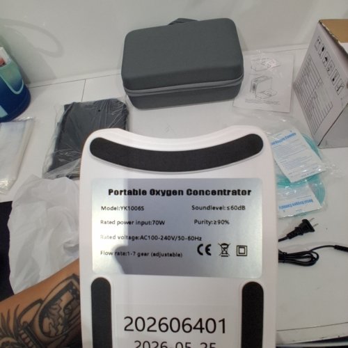 PORTABLE OXYGEN CONCENTRATOR - 70W, AC100-240V - WHITE (MODEL: YK1006S) image 7