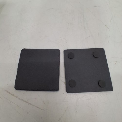 60PK SQUARE SLATE DRINK COASTERS - 4" X 4" - CHARCOAL image 4