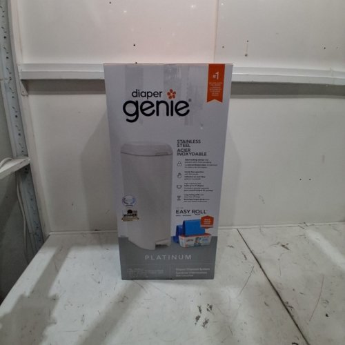 DIAPER GENIE PLATINUM DIAPER STAINLESS STEEL DIAPER PAIL - WHITE image 4