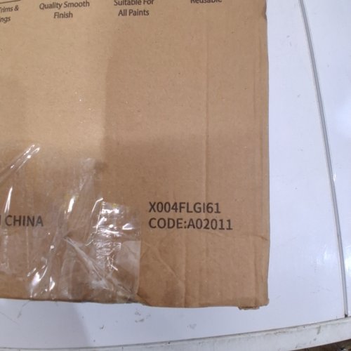 2PK PAINT ROLLER COVERS - 18" - WHITE WITH YELLOW STRIPE (ITEM: A02011) image 2