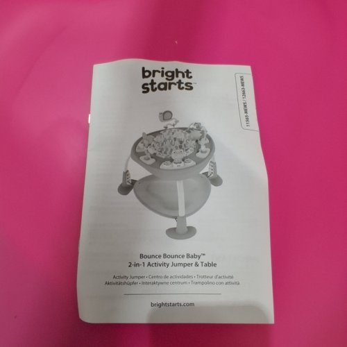 BRIGHT STARTS 2-IN-1 ACTIVITY JUMPER & TABLE PLAYFUL PALMS-PINK image 2