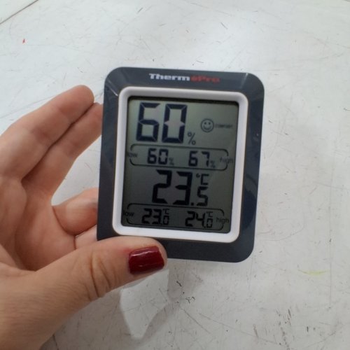 THERMOPRO DIGITAL INDOOR THERMOMETER - BLACK (MODEL:TP50W) image 2
