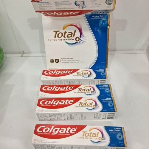 4PK COLGATE TOTAL ACTIVE PREVENTION TOOTHPASTE - FRESH WHITENING - 170ML/EACH image 3