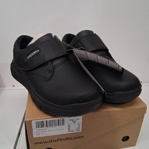 MEN'S FITVILLE EASYTOP DELUXE DRESS SHOES - 10W - BLACK (STYLE: ETDCBLACK115_W) image 2