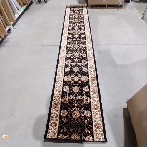 KOSHANI JAIPUR COLLECTION RUG RUNNER - 2FT 3" X 14FT - BLACK (STYLE: 2117A) image 3