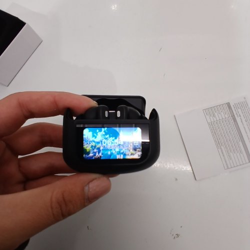 THUNELEC U9 BLUETOOTH WIRELESS EARBUDS WITH TOUCH DISPLAY CASE - BLACK image 2
