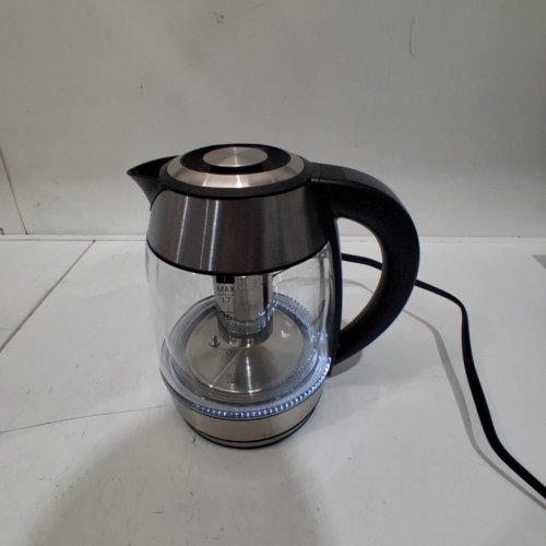 CHEFMAN DUAL-GLASS COOL TOUCH DIGITAL KETTLE WITH TEA INFUSER - 1500W - 1.7L - STAINLESS STEEL/BLACK (MODEL: RJ11-17-CTI-DG/1992747) image 3