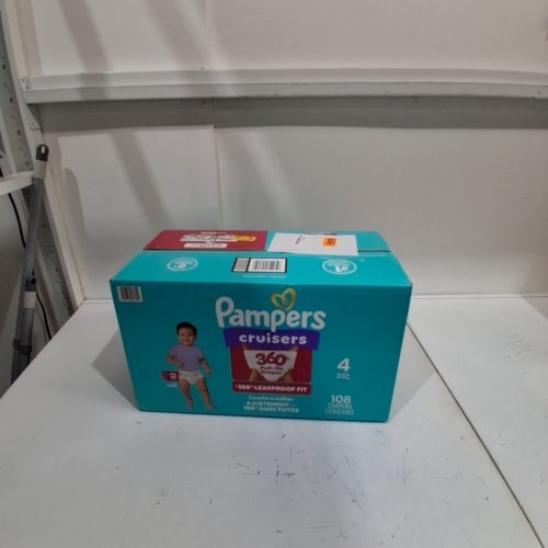 108PK PAMPERS CRUISERS 360 DEGREES 100% LEAKPROOF FIT DIAPERS - SIZE 4 (23LB - 37LB) image 2