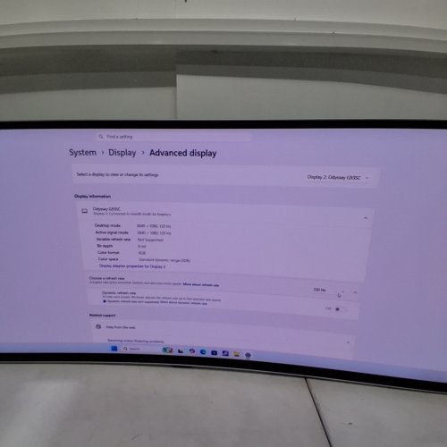 SAMSUNG ODYSSEY G93SC SERIES OLED CURVED GAMING MONITOR - 49", 240HZ, 0.03MS DELAY, FREESYNC PREMIUM PRO - SILVER (MODEL: S49CG932SN) image 2