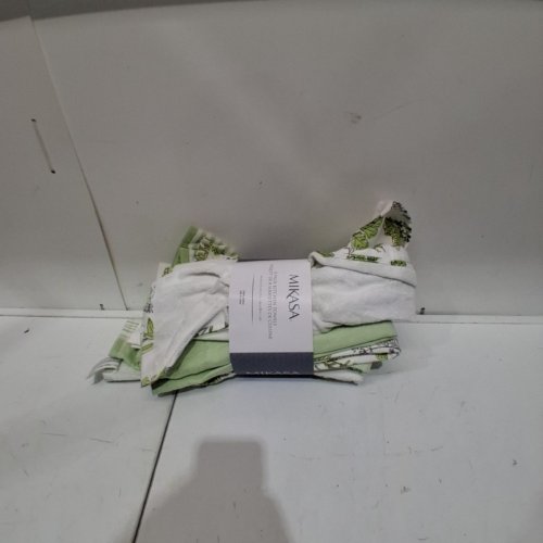 8PK MIKASA KITCHEN TOWELS - GREEN/WHITE/PURPLE FLOWERS (MODEL: 3400550) image 2