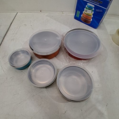 5PC FOOD STORAGE CONTAINERS, PROTECT FRESH BOX - 10CM TO 18CM - MULTI COLOR image 2