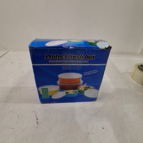 5PC FOOD STORAGE CONTAINERS, PROTECT FRESH BOX - 10CM TO 18CM - MULTI COLOR image 4