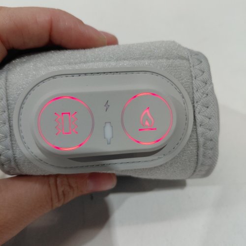 CORDLESS RECHARGEABLE HEATING WRIST VIBRATING WRAP - GRAY image 2