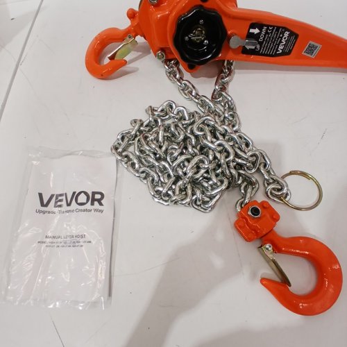 VEVOR MANUAL LEVER CHAIN HOIST - 1.5TON MAX - 10FT - ORANGE/BLACK (MODEL:HSH-1.5T-3M) image 4