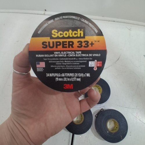 5PK 3M SCOTCH SUPER 33+ VINYL ELECTRICAL TAPE - 3/4" - BLACK image 2