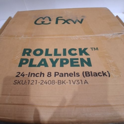 8PC - FXW ROLLICK PET PLAYPEN - 24" - BLACK (STYLE: 121-2408-BK-1V331A) image 2
