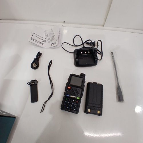 BAOFENG 2-WAY LONG RANGE PORTABLE RADIO WITH ATTACHMENTS - 144-148 430-450MHZ 999CH 2500MAH BATTERY - 5 MILE RANGE - BLACK (MODEL: 5RM) image 2