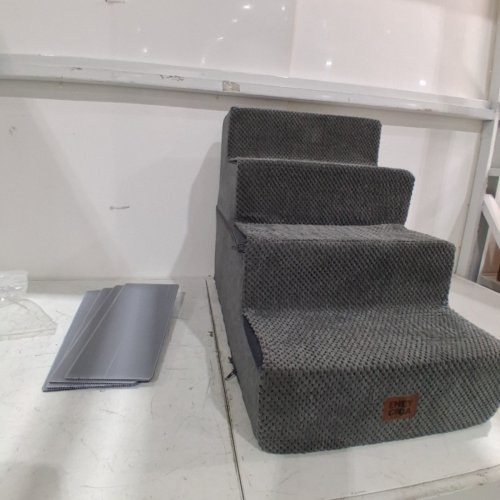 EHEYCIGA 5-STEP PET STEPS DOG STAIRS WITH NON-SLIP BOTTOM - GREY/ DARK GREY image 2