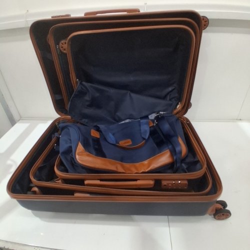 4PC COSBARN LUGGAGE SET WITH TSA LOCK SPINNER WHEELS - 20" / 24" / 28" - NAVY image 2