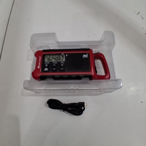 MIDLAND EMERGENCY CRANK WEATHER RADIO - RED AND BLACK (MODEL: ER210) image 3