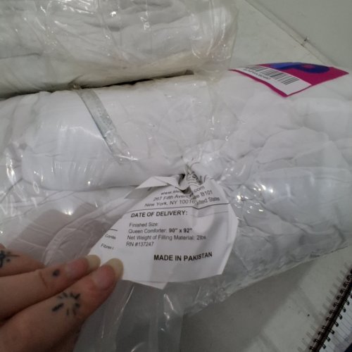 4PC COMFORTER SET WITH SHEETS AND 2 PILLOWCASES - QUEEN - WHITE image 2